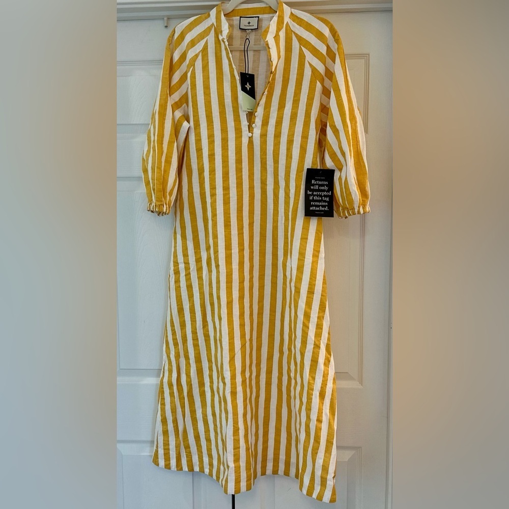 NWT Tuckernuck Marigold Striped Maryse Caftan Size Small